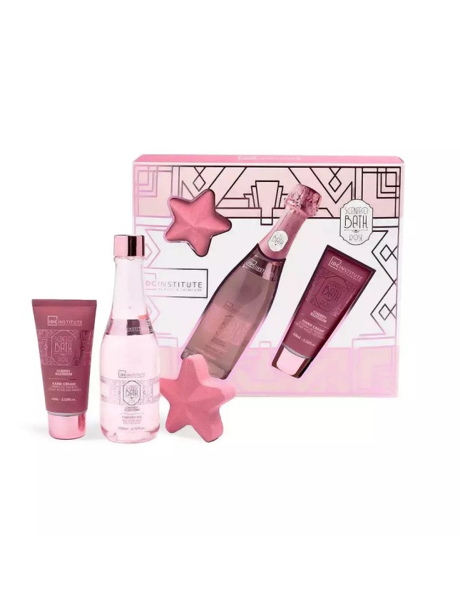 IDC Institute Scented Bath Rose Cherry Blossom Festive Βath Set 3pcs (42280)