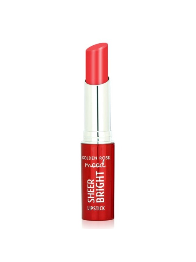 Golden Rose Mood Sheer Bright Lipstick 103 Coral Red