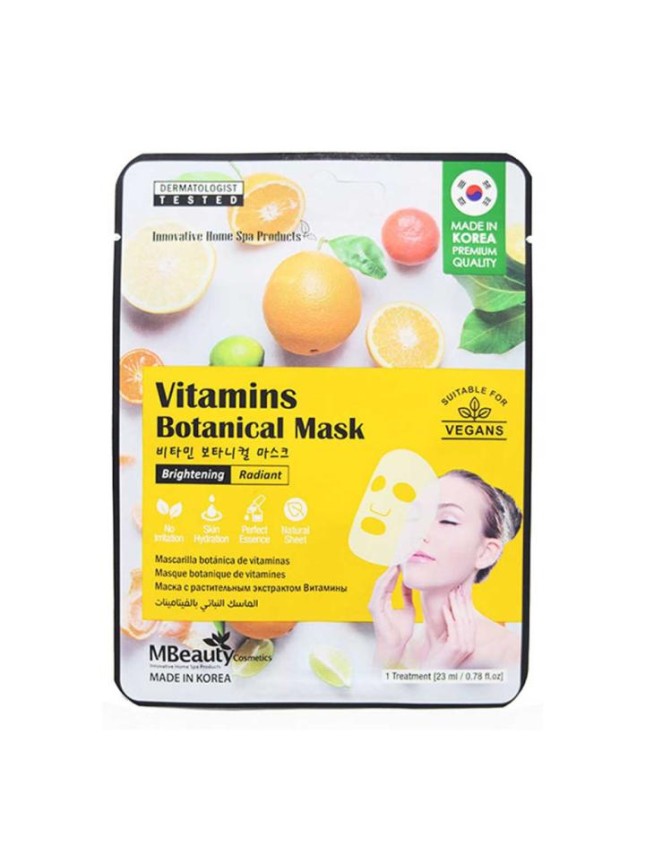 MBeauty Face Mask Vitamins Botanical Mask, Brightening/Radiant