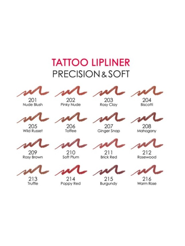 Golden Rose Tattoo Lipliner Precision & Soft 210 Soft Plum